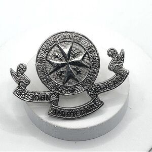 Vtg St.John Ambulance Uniform Badge Silver Tone Metal Screw Back 2”
